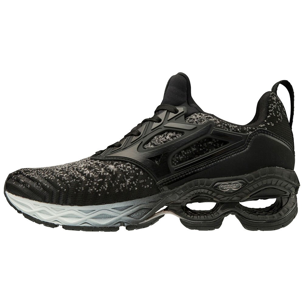 Women's Mizuno Running Shoes Black Wave Creation Waveknit Shoes - J1GD203309